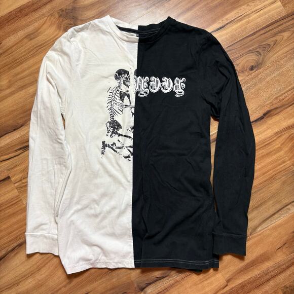 Been Trill Mens Color-block Skeleton long sleeve shirt size small Y2K - Picture 1 of 4